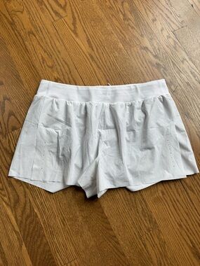 Athleta White Fast Route Mesh Run Short